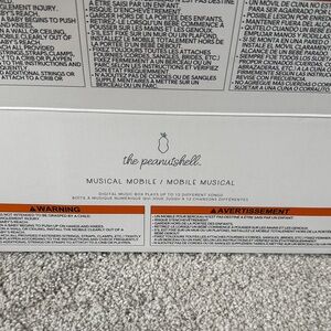 The Peanutshell Musical Mobile - White with Teal Logo